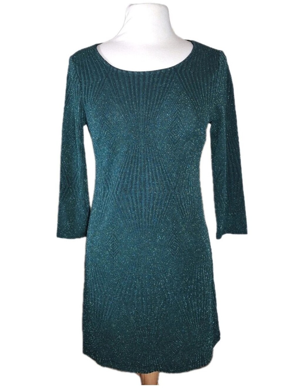 Trixxi Hunter Green Glitter Shimmer Bodycon Party Dress Size Large Spandex NWOT